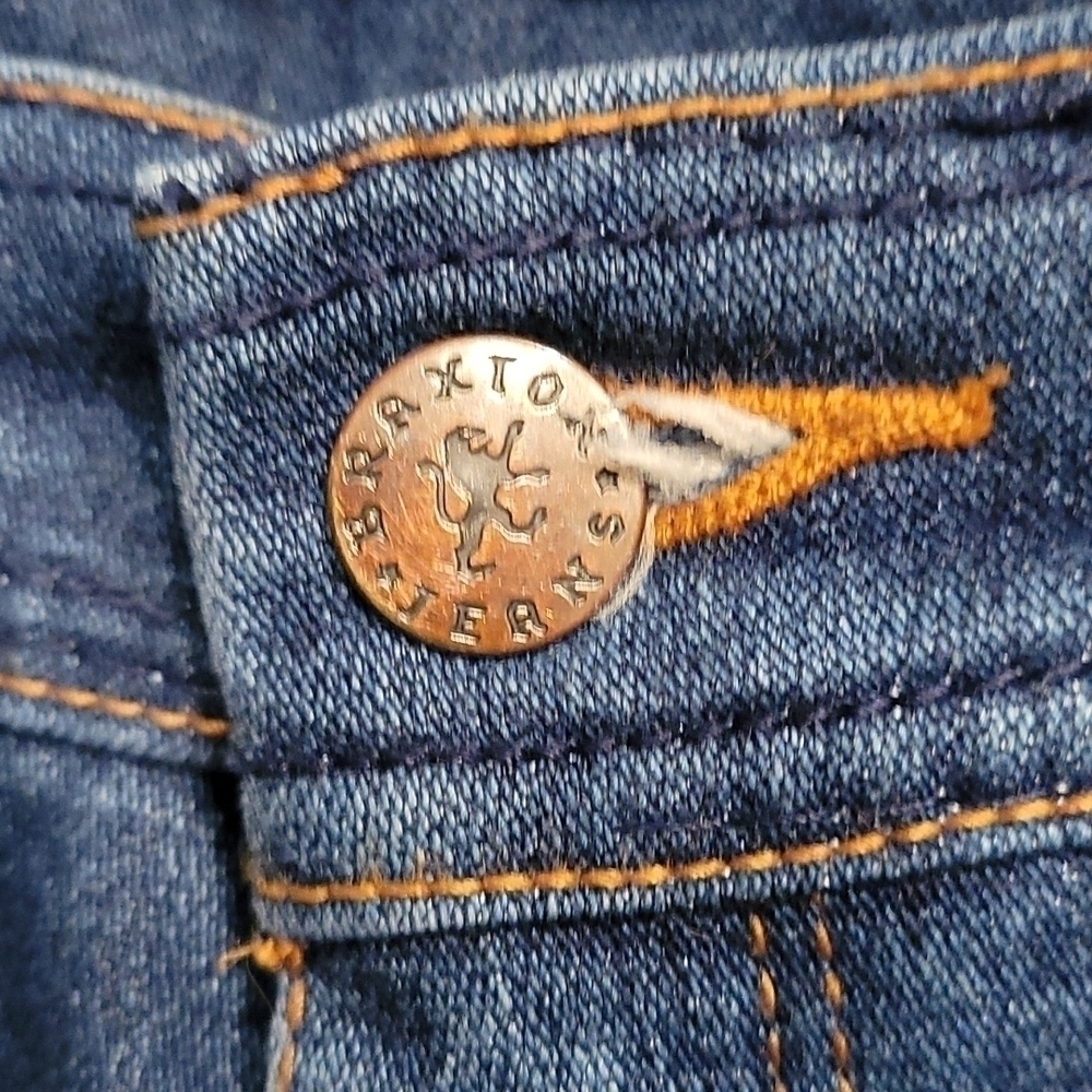 Vtg BRAXTON 1980s Junior High Rise Stretch Blue Denim Ankle Jeans Size 0 - 2 - Picture 7 of 11
